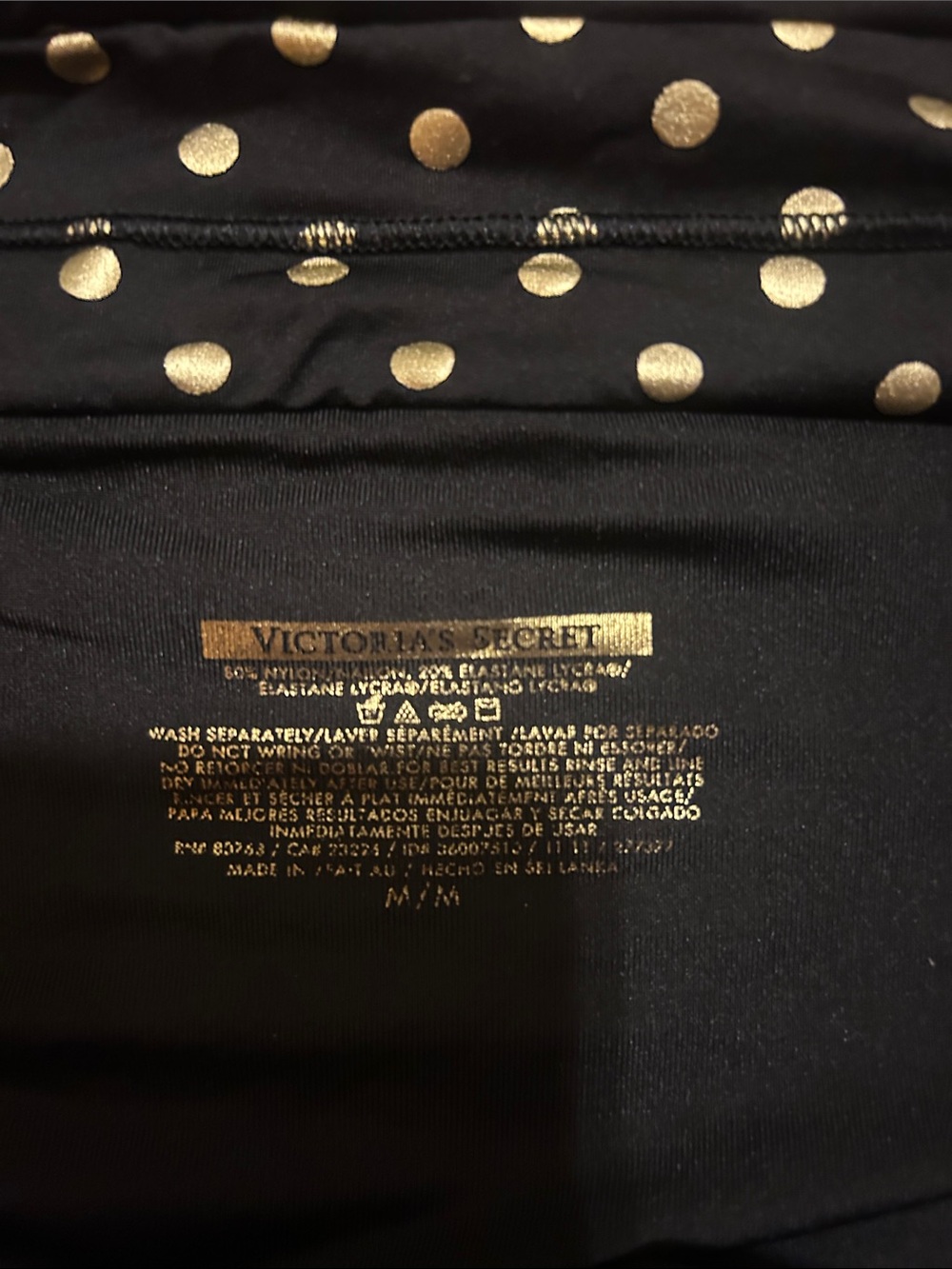Victoria's Secret Black and Gold Polka Dot Bikini - Picture 2 of 5